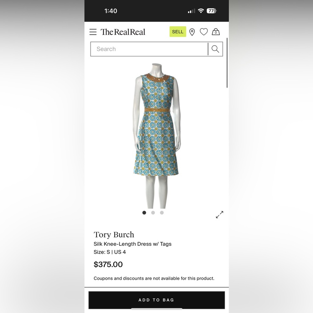 NWT Annette dress by Tory Burch.